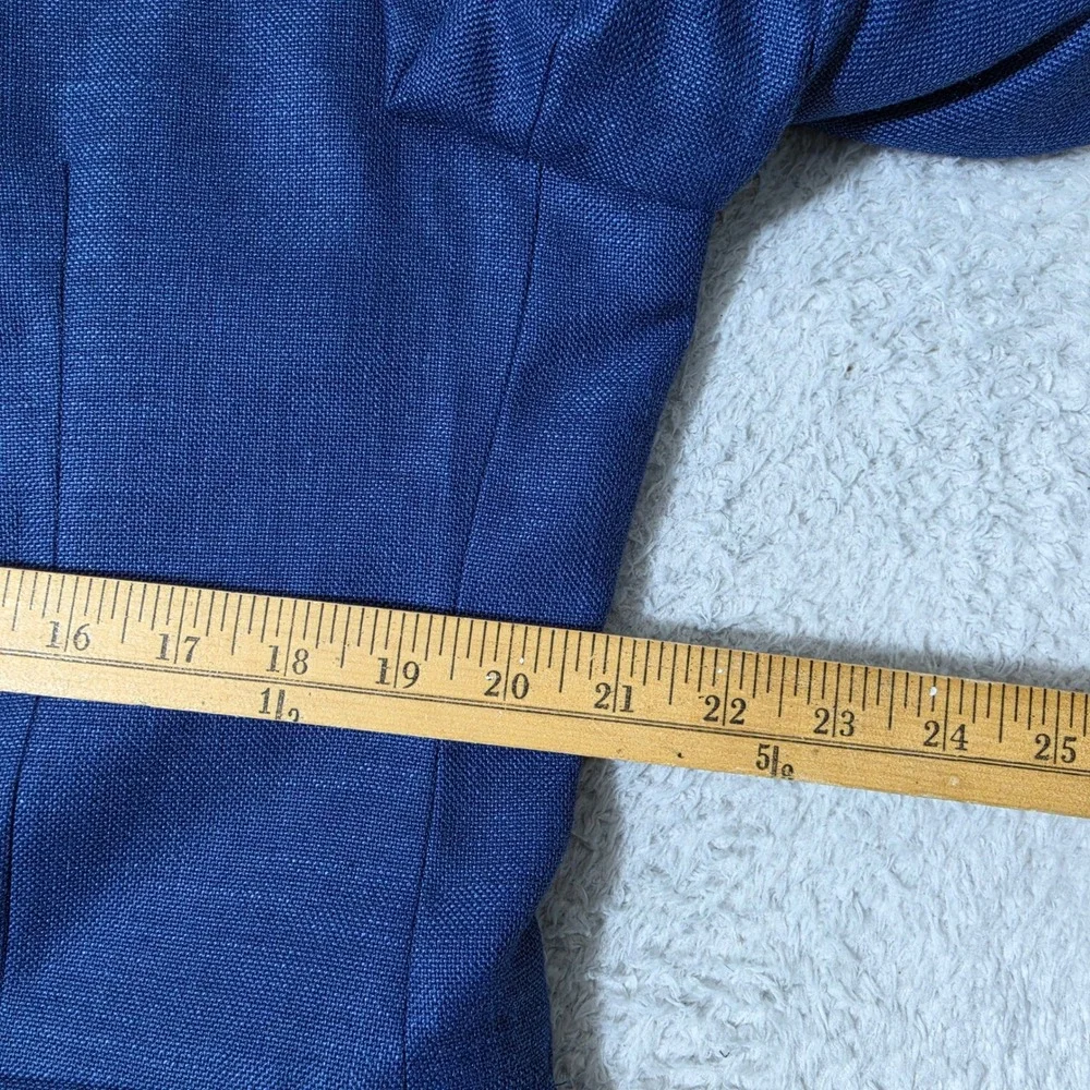 Lauren‎ Ralph Lauren Sport Coat Mens 43R Blue Linen Blend 2 Button Blazer